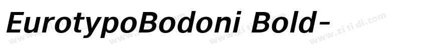 EurotypoBodoni Bold字体转换